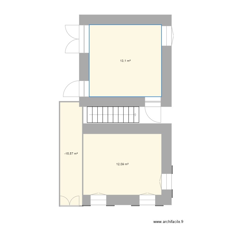 oupia. Plan de 3 pièces et 31 m2