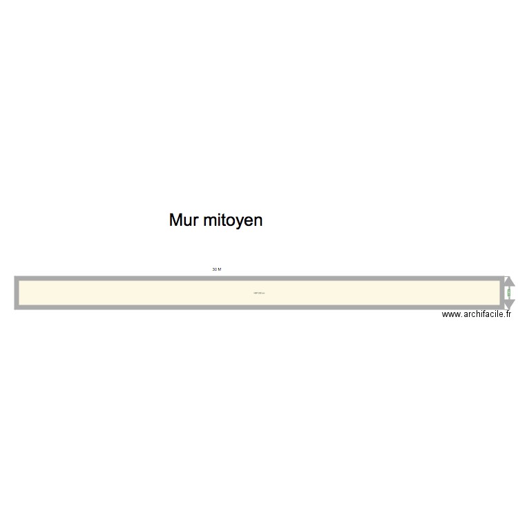 Mur mitoyen . Plan de 0 pièce et 0 m2