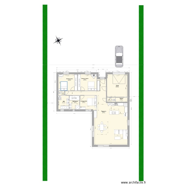 Projet Fouchères alternatif revu. Plan de 0 pièce et 0 m2