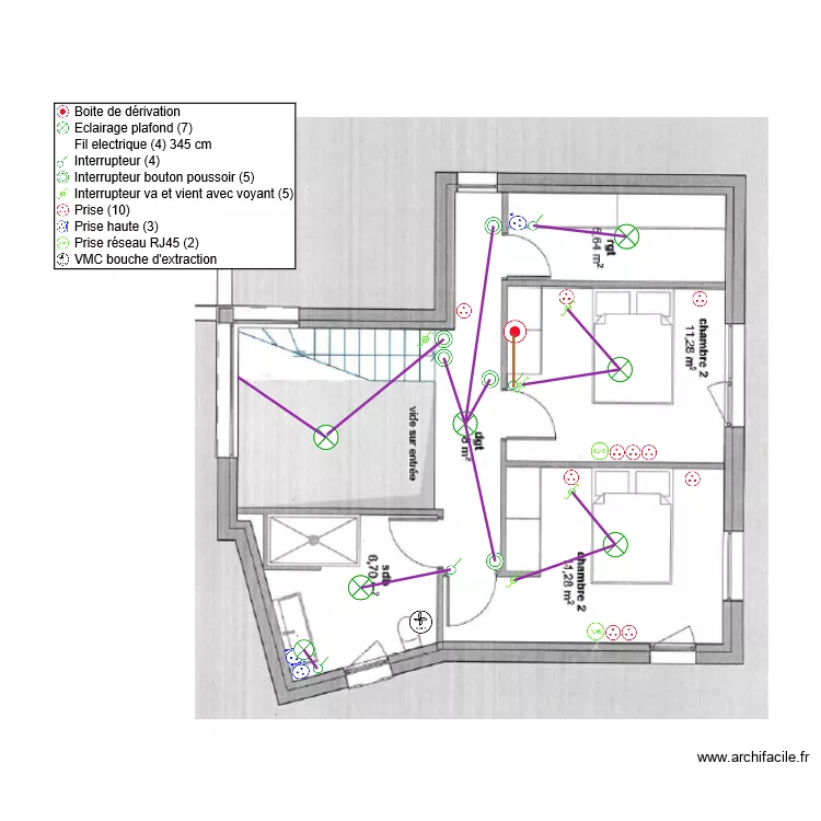 FILICIAK-R+1-PLAN ELEC-. Plan de 