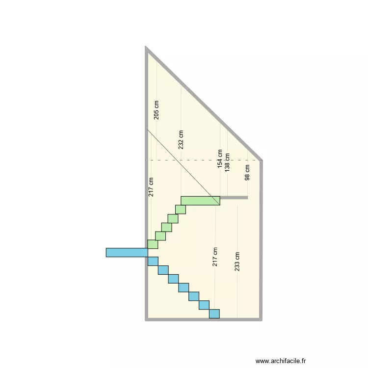 rech profil escalier grenier v0. Plan de 