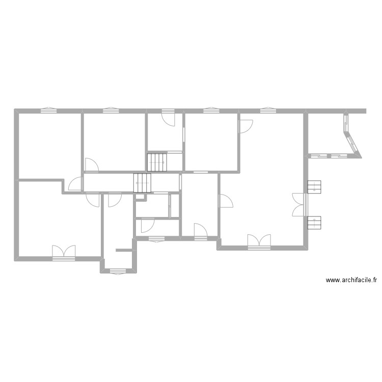 ROUISSEAU RDC HAUT. Plan de 15 pièces et 144 m2