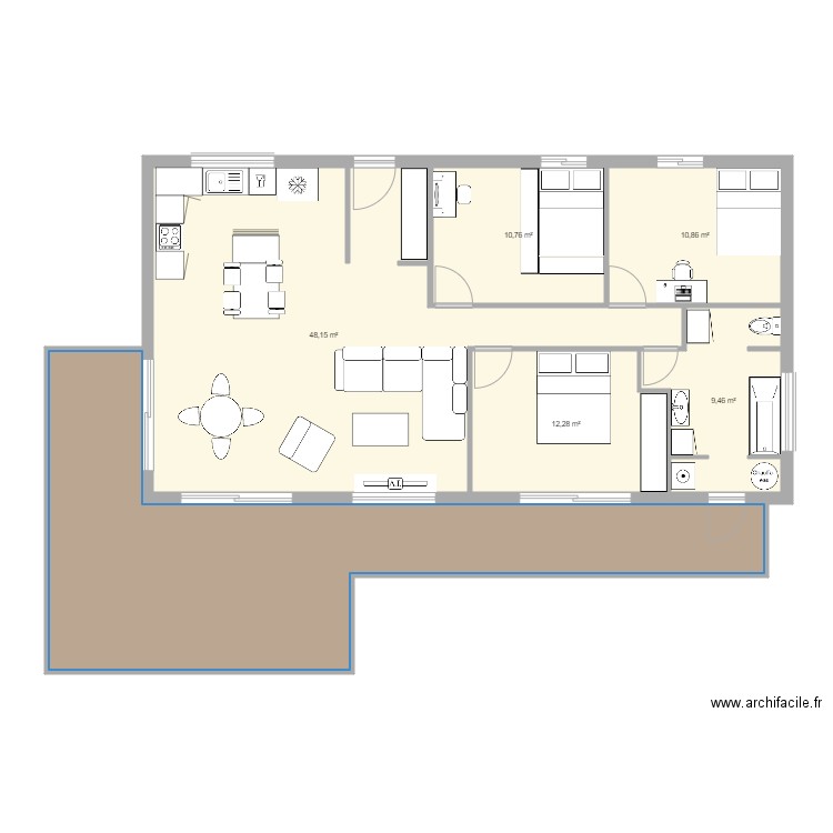 maison sud jour2. Plan de 0 pièce et 0 m2