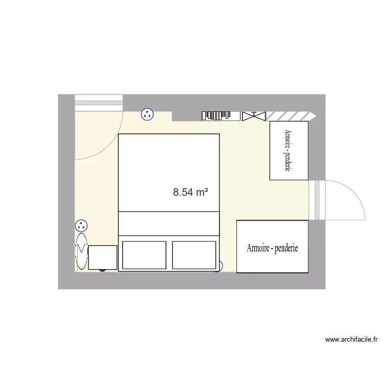 chambre Hugues. Plan de chambre Hugues. Plan de