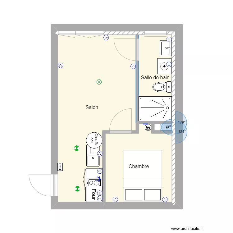 Appart mazarin. Plan de 