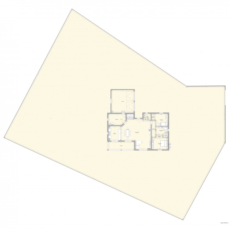 Maison projet. Plan de 44 pièces et 4042 m2