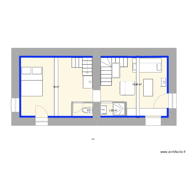 PM N1avec esc semi héli. Plan de 0 pièce et 0 m2