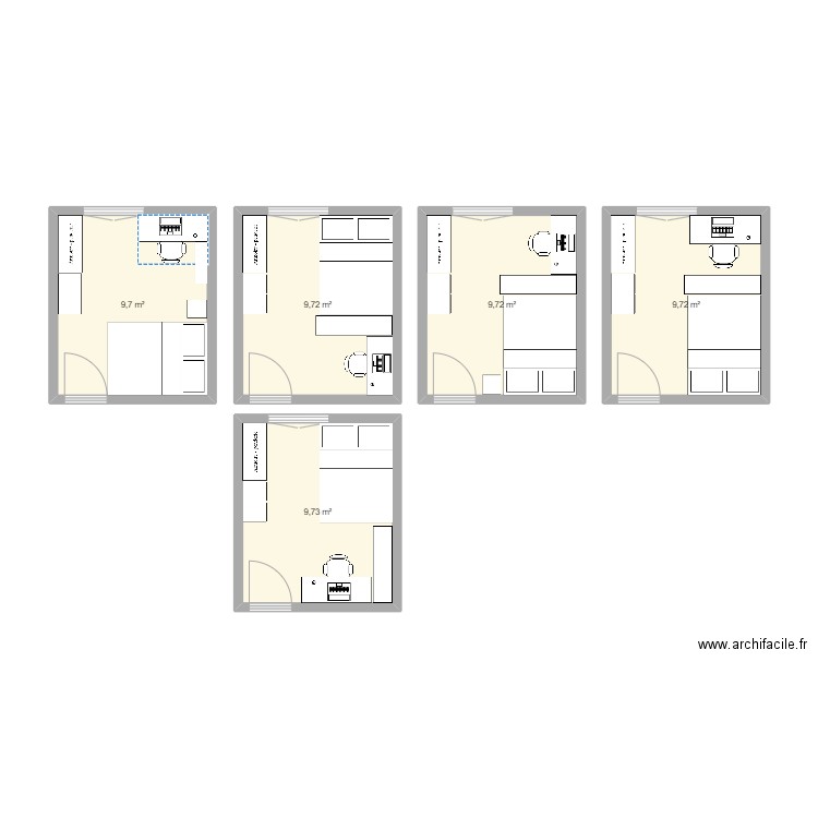 Chambre coloc Nantes. Plan de 0 pièce et 0 m2