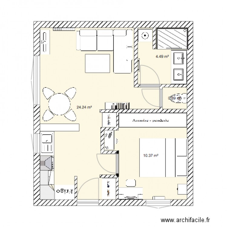 plan f2. Plan de 0 pièce et 0 m2