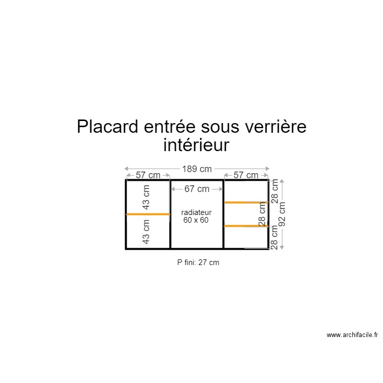 placard entrée sous verrière ext. Plan de 0 pièce et 0 m2