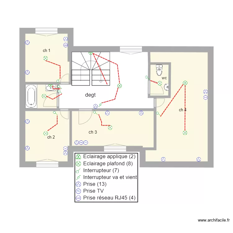 16 viot etage. Plan de 