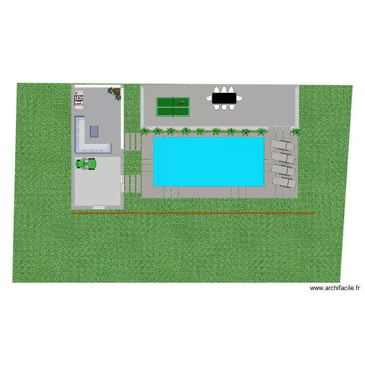 piscine quentin. Plan de 