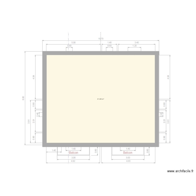 1er étage. Plan de 0 pièce et 0 m2