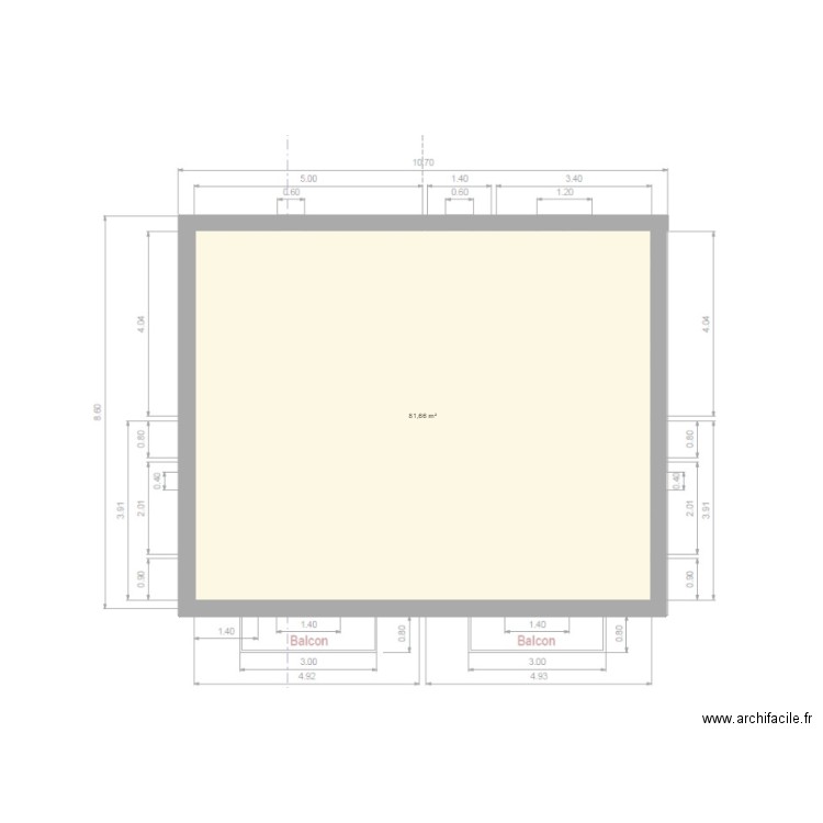 1er étage. Plan de 0 pièce et 0 m2