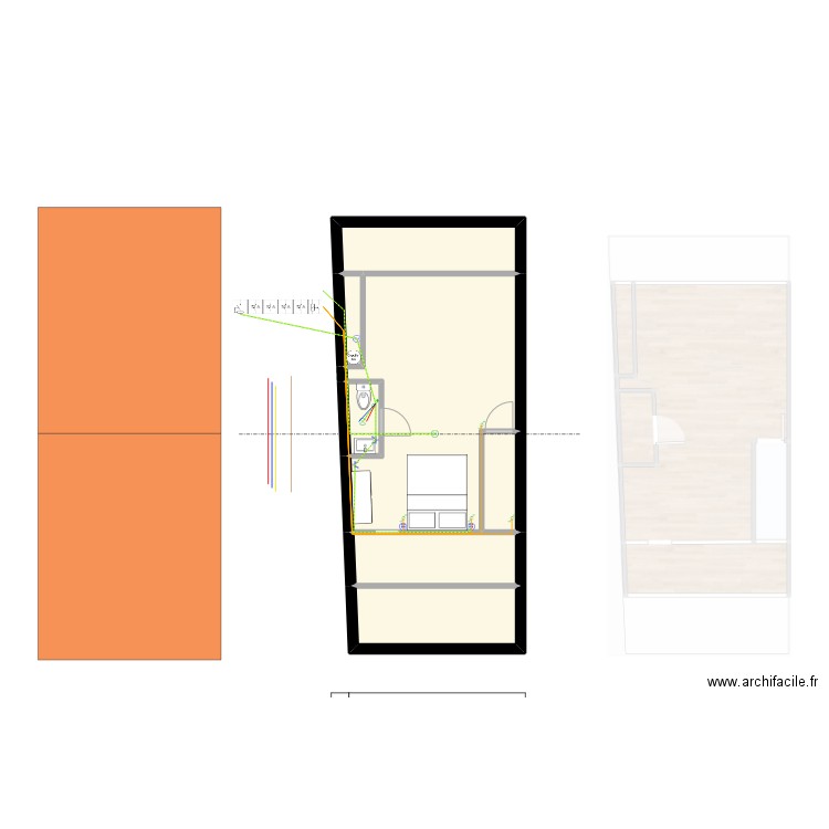 Maison Bouc v1. Plan de 11 pièces et 91 m2