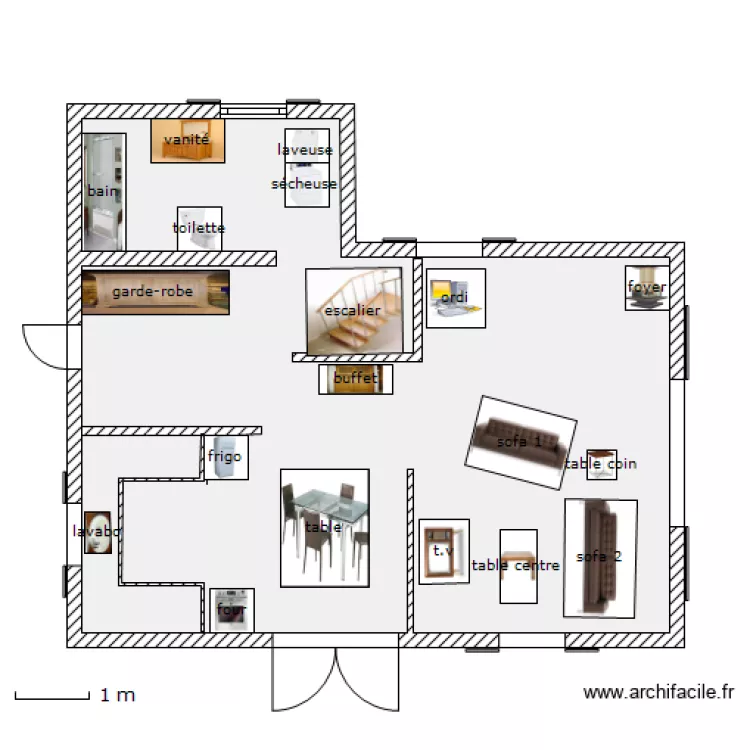 chalet. Plan de 