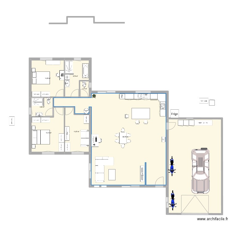 pamiers 2. Plan de 8 pièces et 207 m2