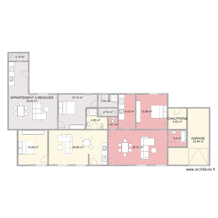 SENEFFE. Plan de 0 pièce et 0 m2