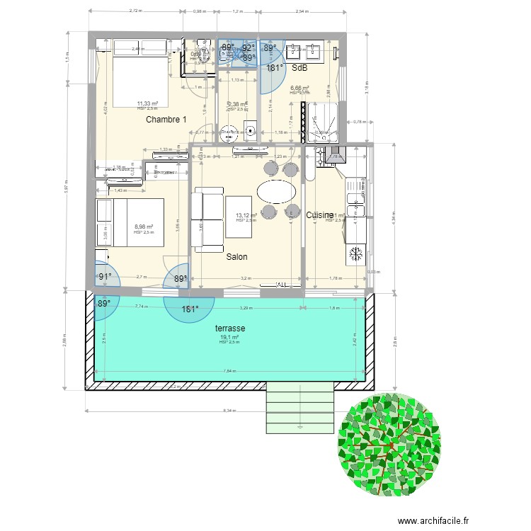 SCI Mont d Or 08 03 2022. Plan de 9 pièces et 71 m2