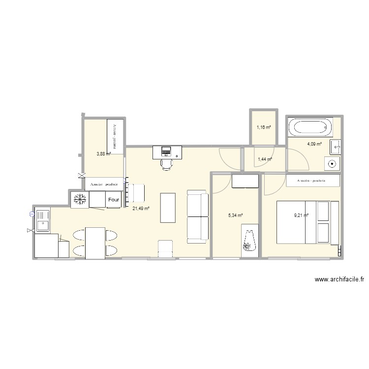 Appart T3. Plan de 0 pièce et 0 m2