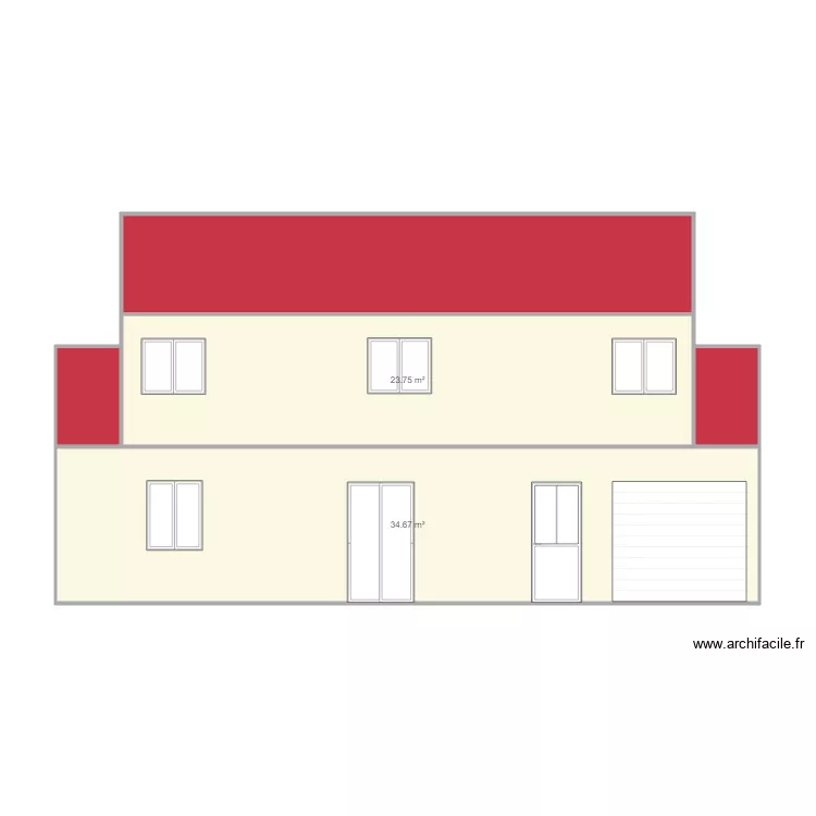 blanquefort fa&ccedil;ade. Plan de 