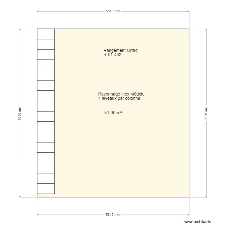 Croix Rousse rangement R 01 402. Plan de 0 pièce et 0 m2