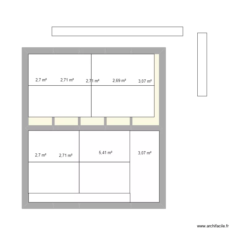 sous toit comble garage. Plan de 9  et 28 m²