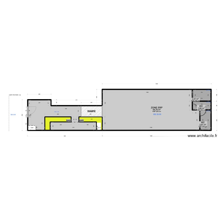 PLACE CAUL. Plan de 14 pièces et 179 m2