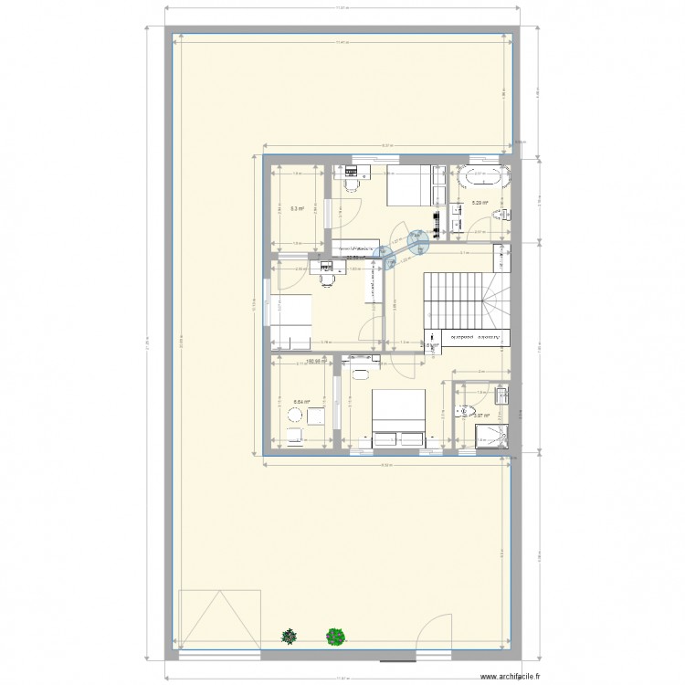 Duplex Hammamet Etage 1. Plan de 0 pièce et 0 m2