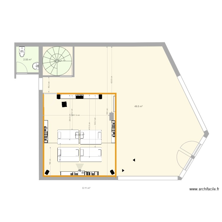 salle cinéma BZ. Plan de 0 pièce et 0 m2