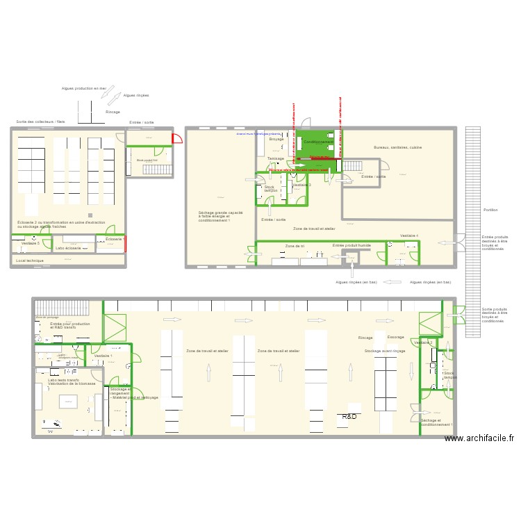 Camaret 1 et 2 (2). Plan de 29 pièces et 870 m2