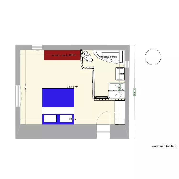 sdb lorgues suite parentale. Plan de 