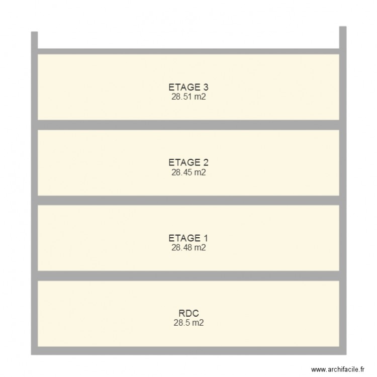 VUE FACE SCI CARRIERES. Plan de 0 pièce et 0 m2