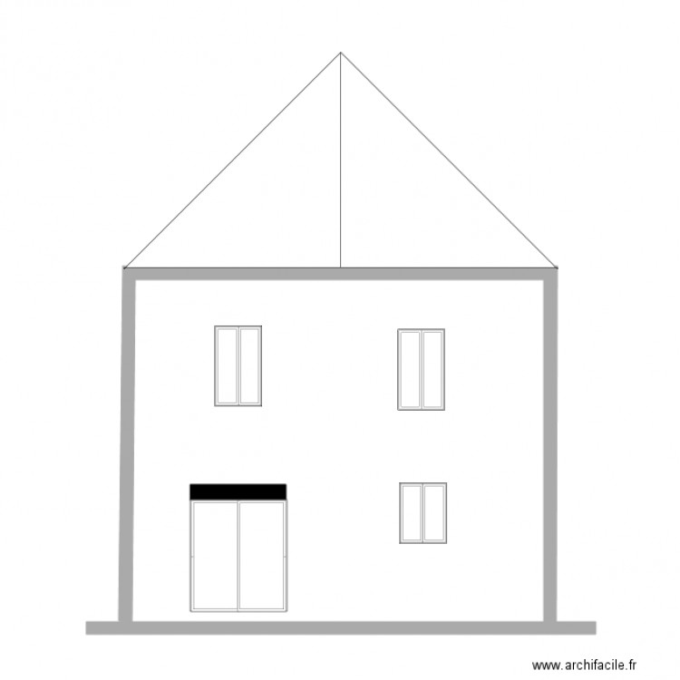 façade est modifiée v2. Plan de 0 pièce et 0 m2