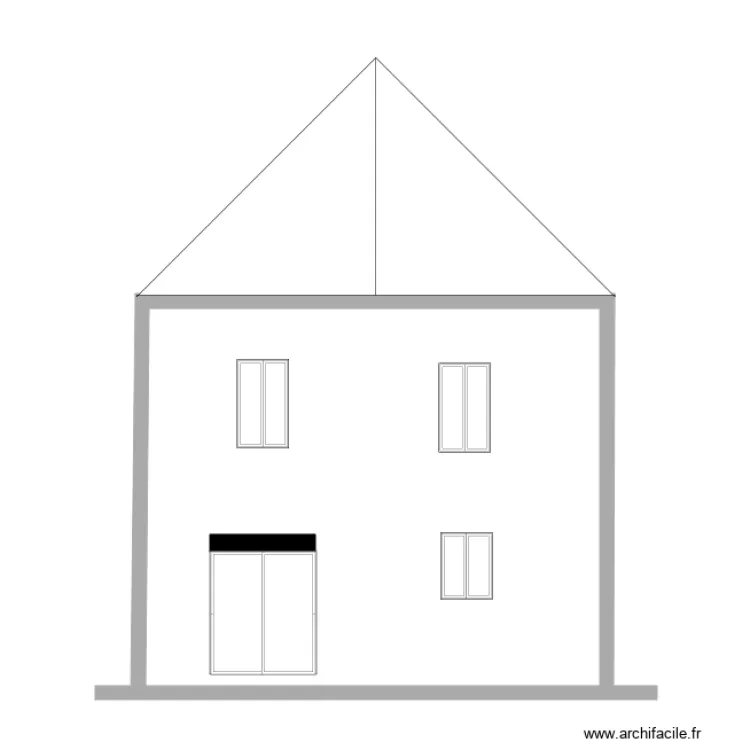 fa&ccedil;ade est modifi&eacute;e v2. Plan de 