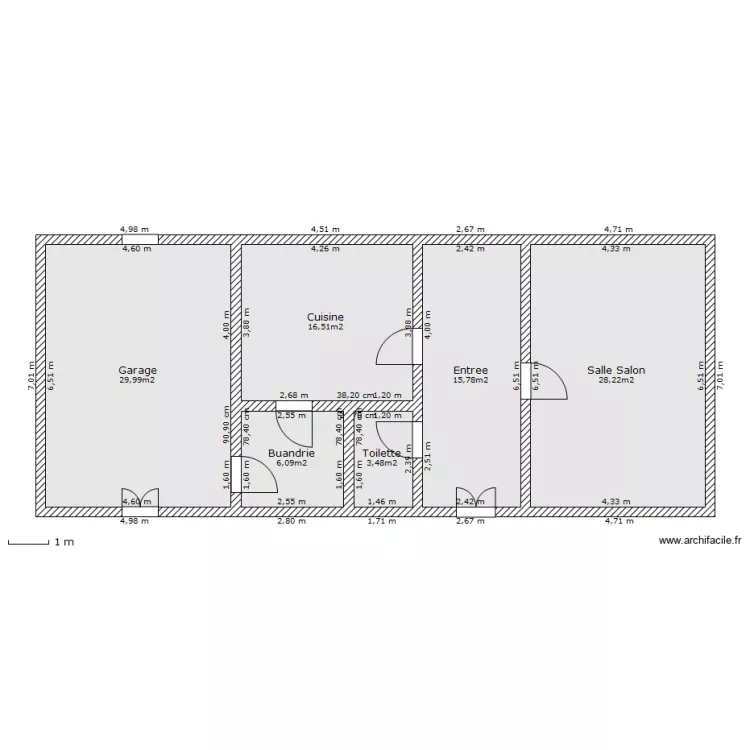 Maison de maitre. Plan de 