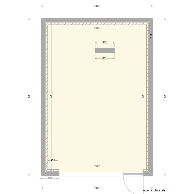 SALON VIDE. Plan de 0 pièce et 0 m2