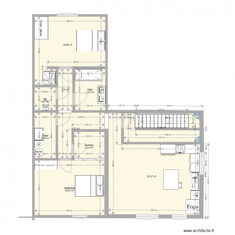 1er etage montech. Plan de 0 pièce et 0 m2