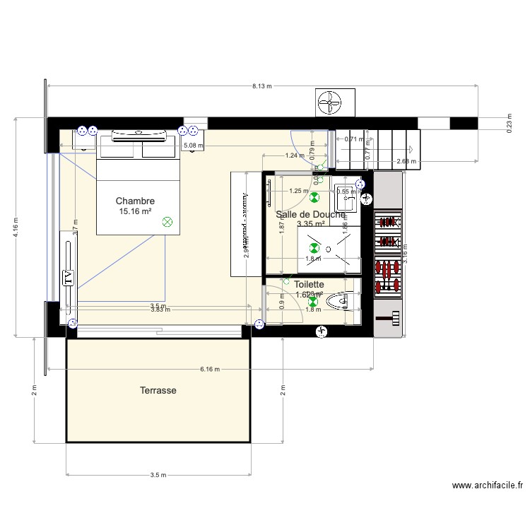 Extension Garage Cavalaire V1. Plan de 0 pièce et 0 m2