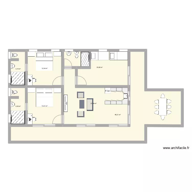 EDEN 3CH. Plan de 7 et 131 m² EDEN 3CH. Plan de 7 et 131 m²