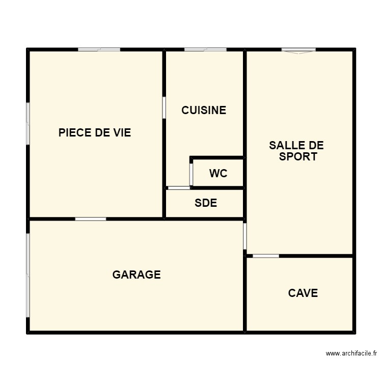 RDC BAS CHOQUET. Plan de 6 pièces et 114 m2