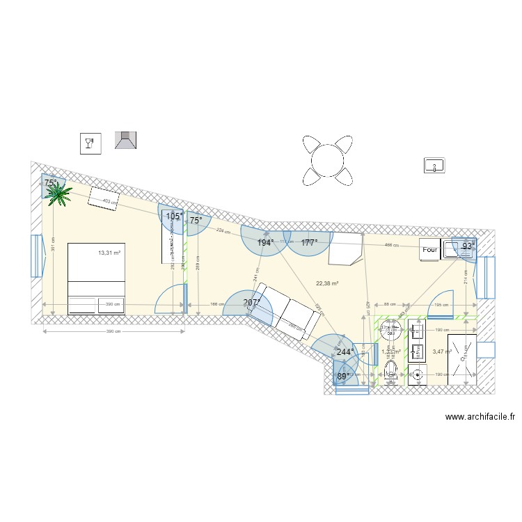 DAlembert Cuisine et SDB v03. Plan de 0 pièce et 0 m2
