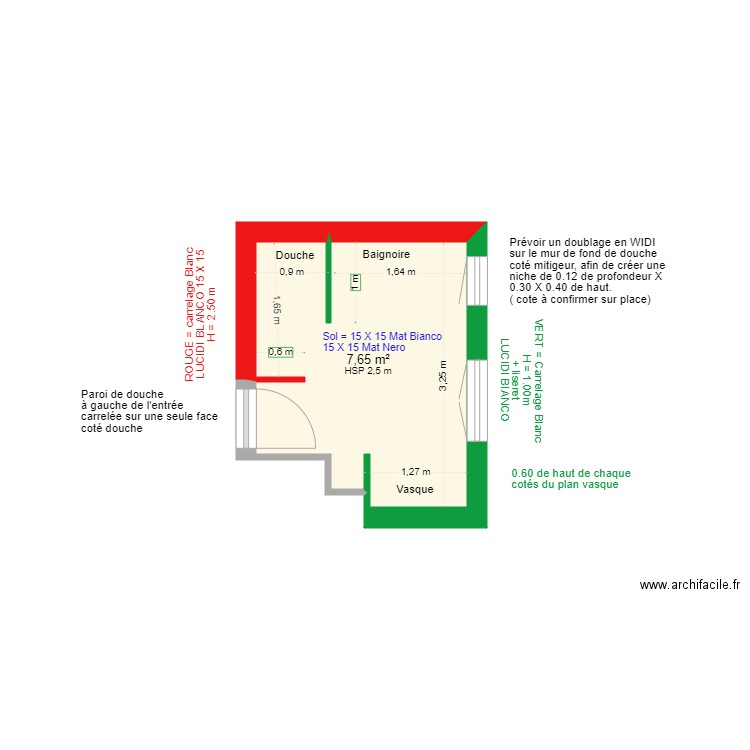 SDB Bresson. Plan de 0 pièce et 0 m2