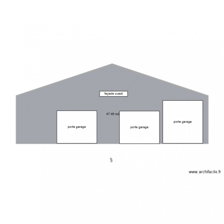 garage 2 pans. Plan de 0 pièce et 0 m2
