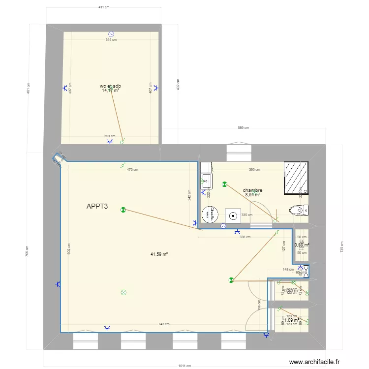 LA CHAPELLE APPARTEMENT 3 ET 4. Plan de 