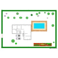Plan DE MASSE piscine 8 X 4 ET PLAGE 1 METRE