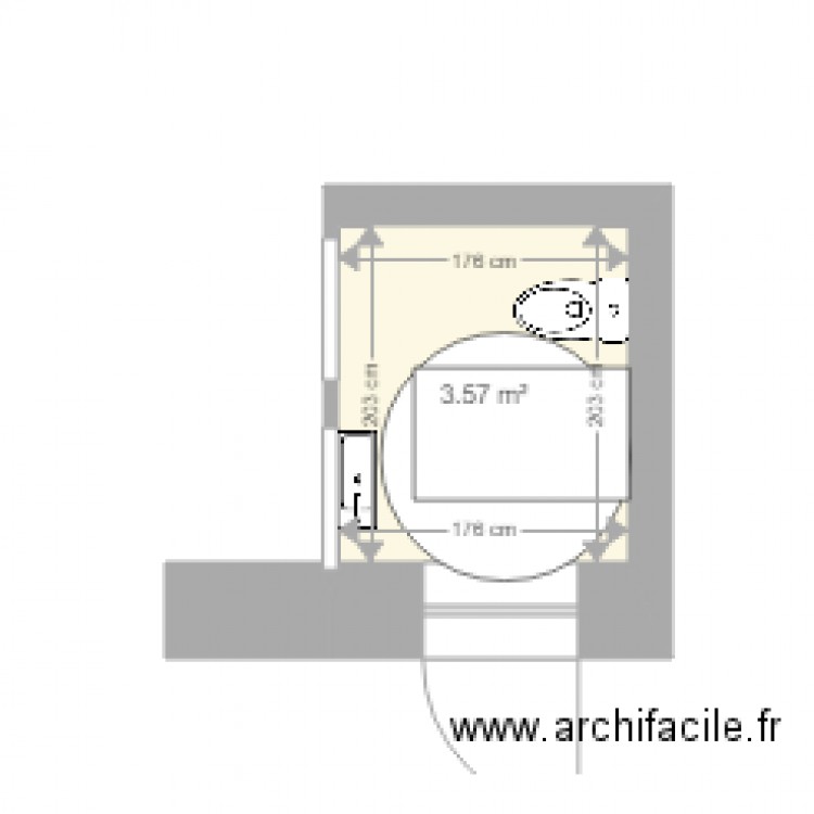 WC Handicapé Perthes. Plan de 0 pièce et 0 m2