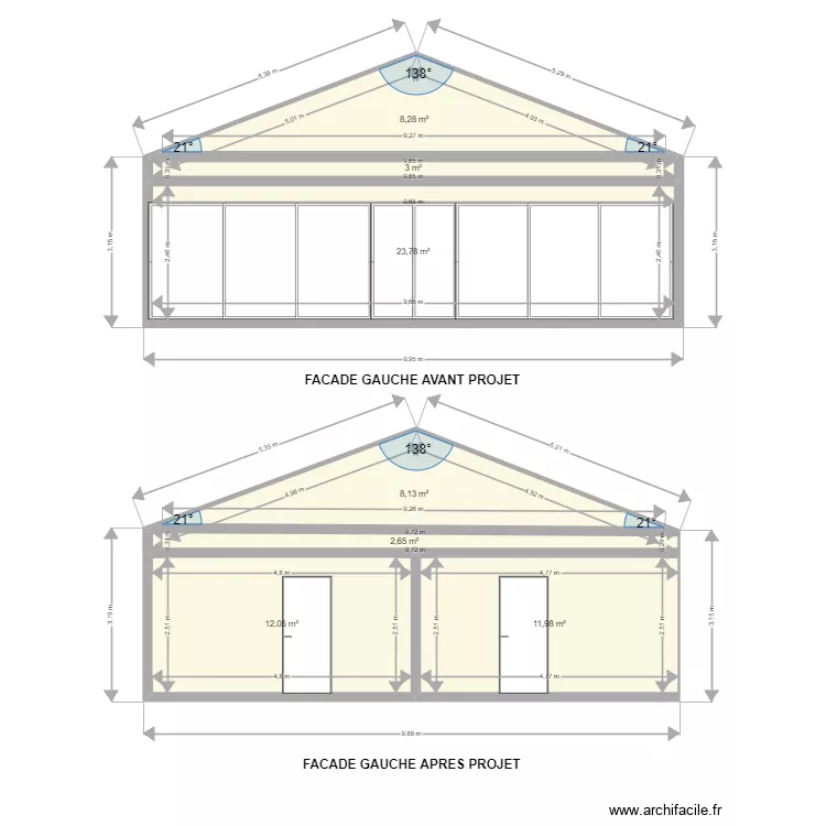 FACADE "FACE". Plan de 