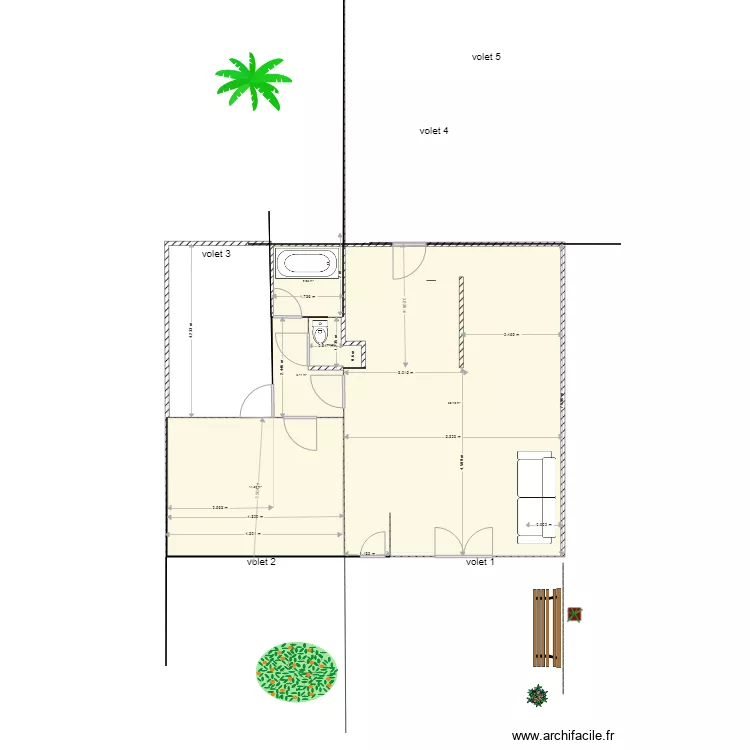 jj salon cuisine. Plan de jj salon cuisine. Plan de