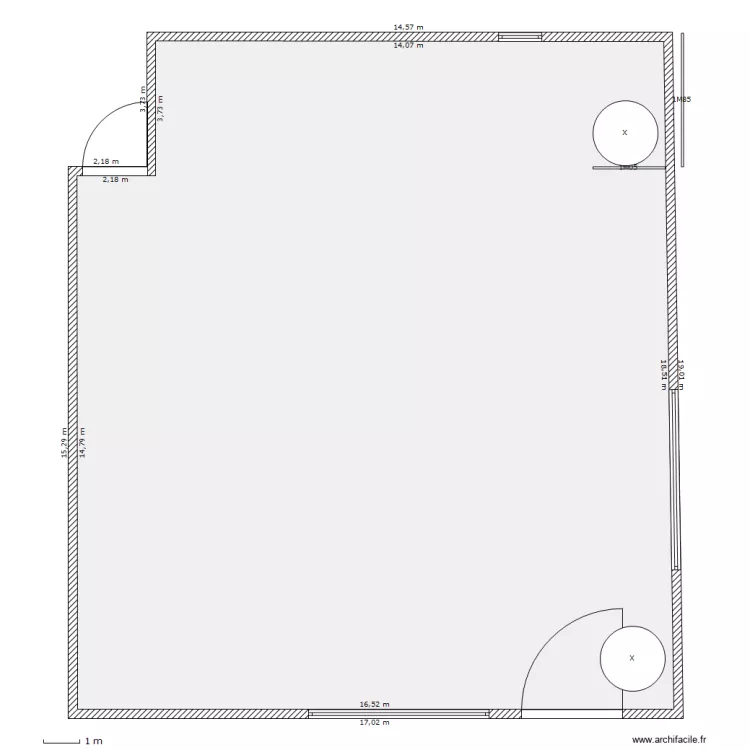 SALLE EXTERIEUR RESTAURANT. Plan de 